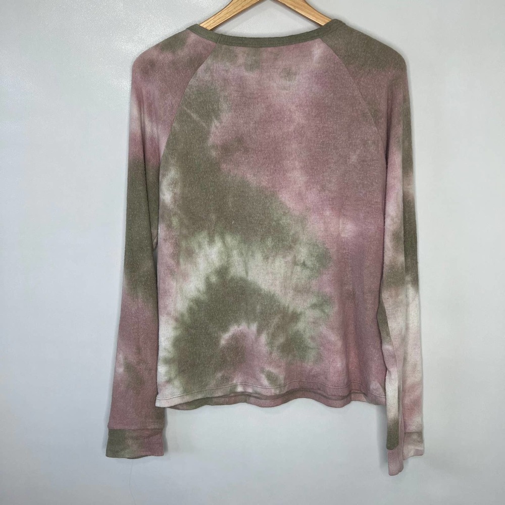 BP Womens Medium Tie Dye Crew Neck Long Sleeve Top Purple - Sz M - Picture 7 of 8